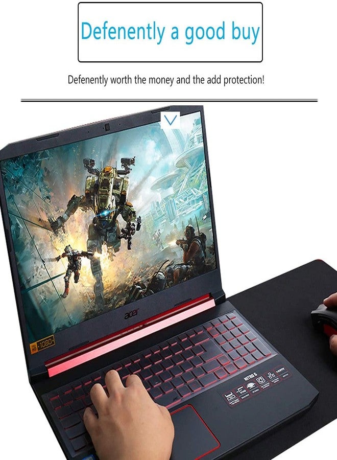 موباي-جول غطاء لوحة مفاتيح لأجهزة Acer Nitro 5، Nitro V 16، Nitro 17، Nitro 5 AN515-58/57/56/54/55/45/43/44 AN517، Predator Helios 300 مقاس 15.6 بوصة PH315-54/53/52 PH317-56/54/53 (لا يناسب Nitro V 16S V15، Predator 16 18) - Image 3